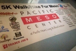 Sign for Pacific Meso Center 5K Walk